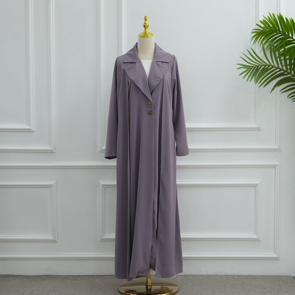 LM313 Cardigan Col Blazer Élégant avec Ensemble Hijab - Tenue Modeste 2 Pièces pour Femmes Musulmanes