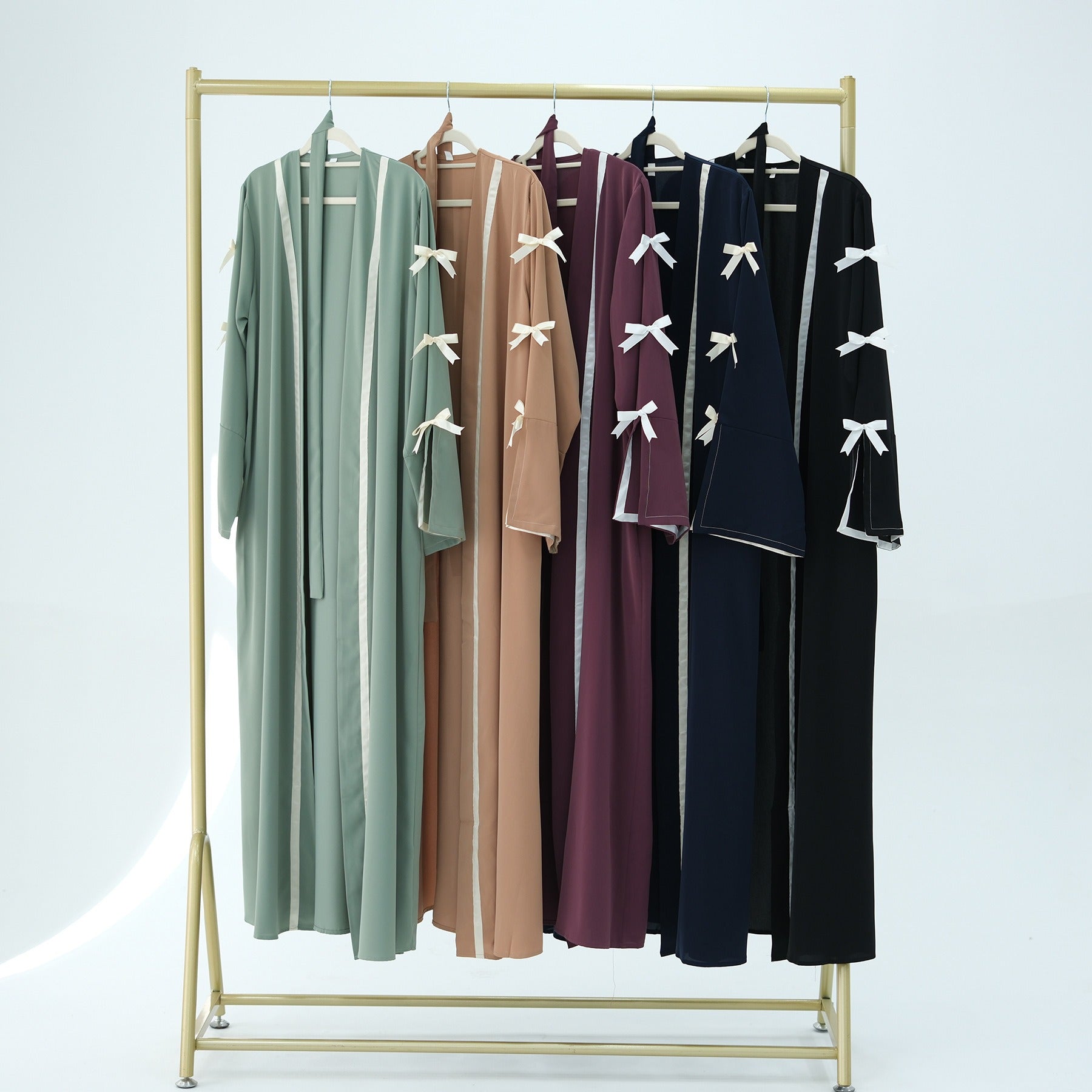 LM316 Cardigan Nœud Élégant - Vêtement Extérieur Modeste Premium