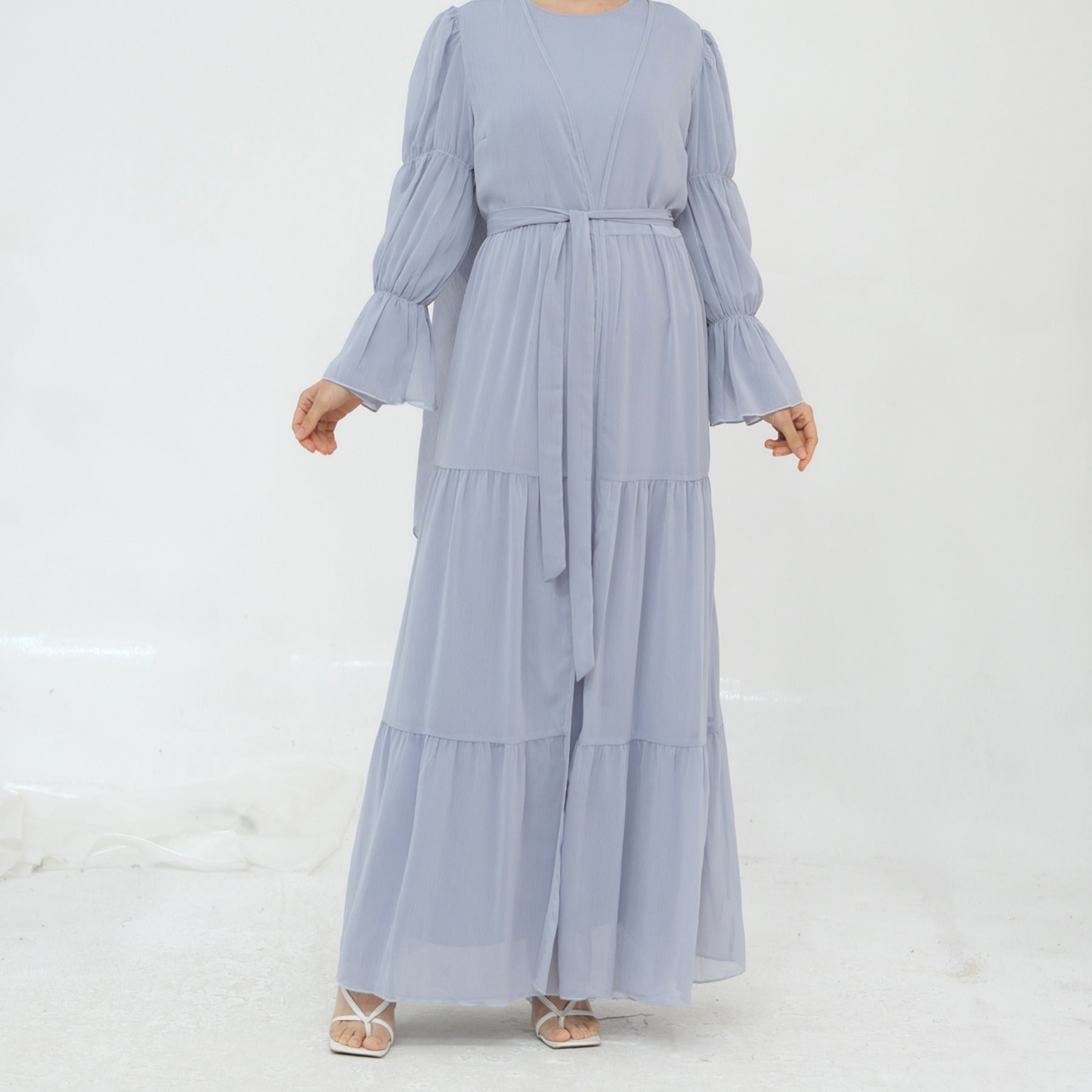 LM323 Ensemble Robe Abaya Musulmane avec Hijab - Mode Islamique Modeste