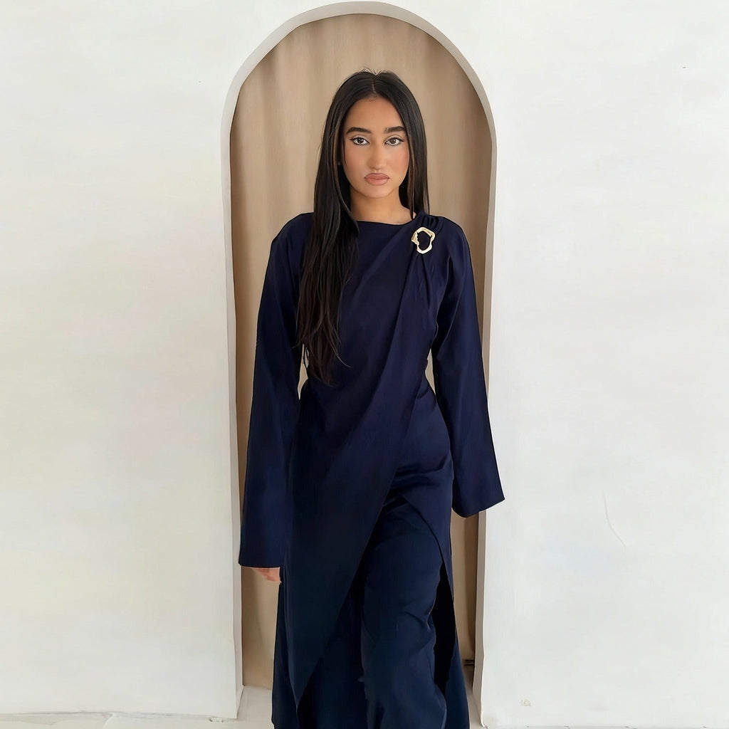 LM322 Ensemble Modeste 2 Pièces - Tenue Haut & Pantalon