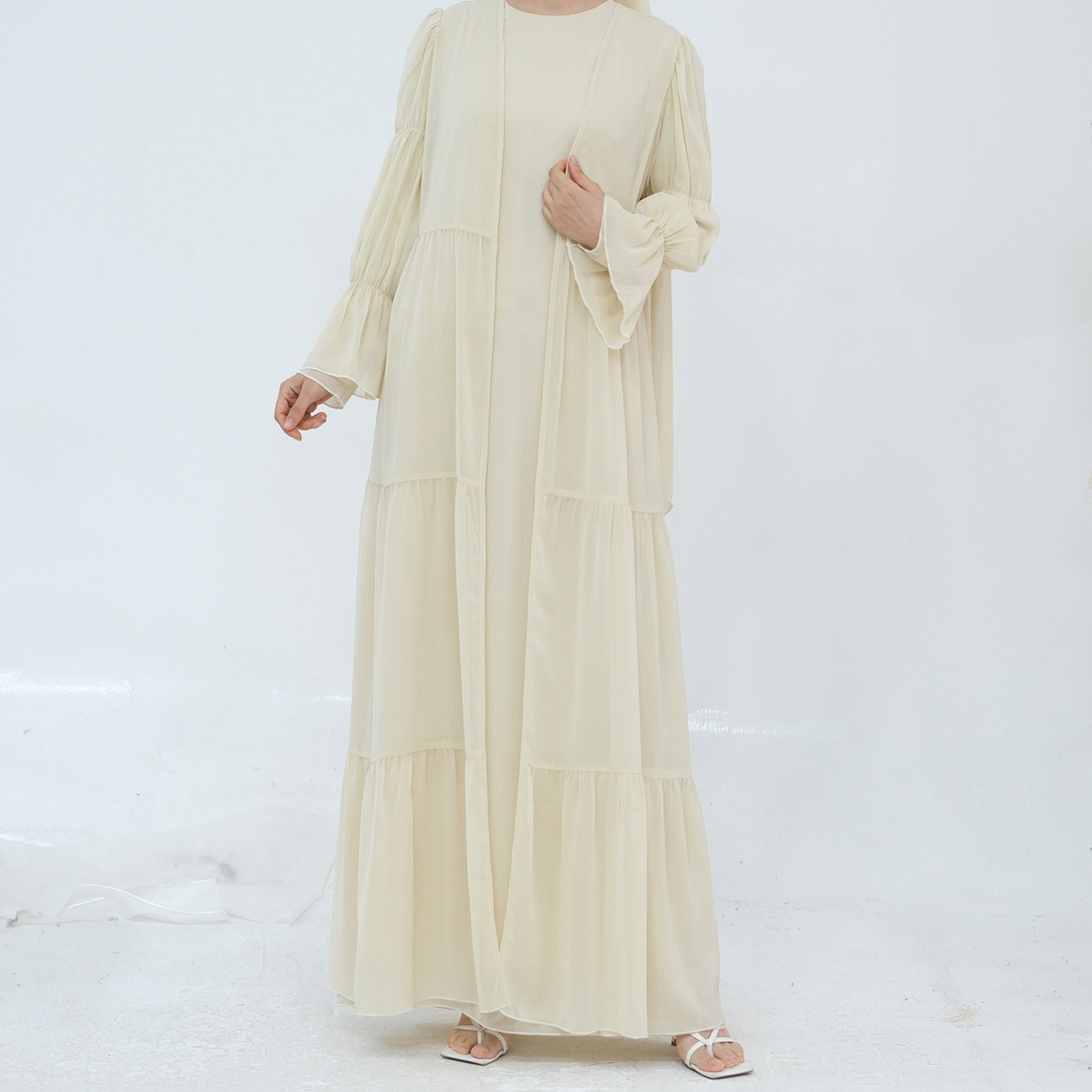 LM323 Ensemble Robe Abaya Musulmane avec Hijab - Mode Islamique Modeste