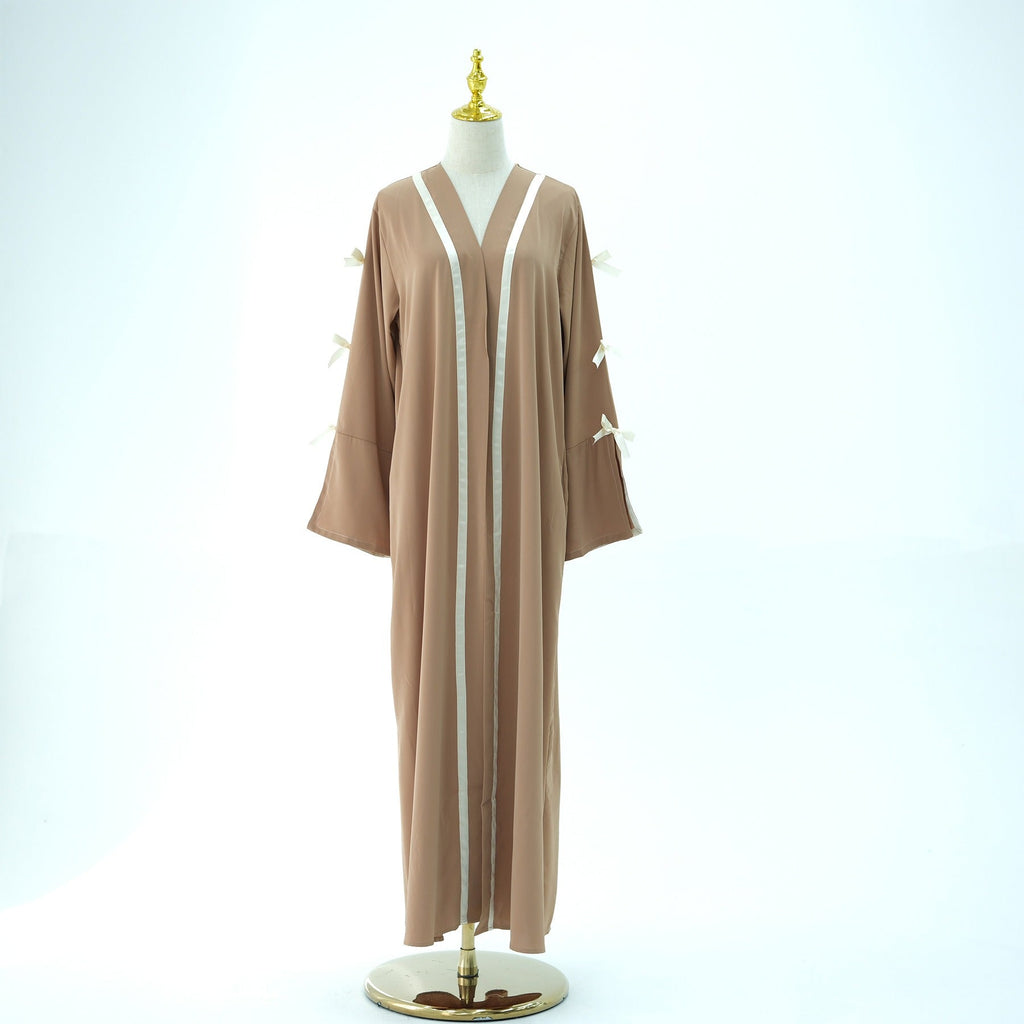 LM316 Cardigan Nœud Élégant - Vêtement Extérieur Modeste Premium