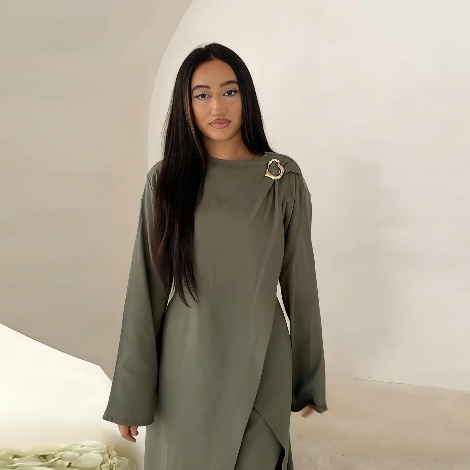 LM322 Ensemble Modeste 2 Pièces - Tenue Haut & Pantalon