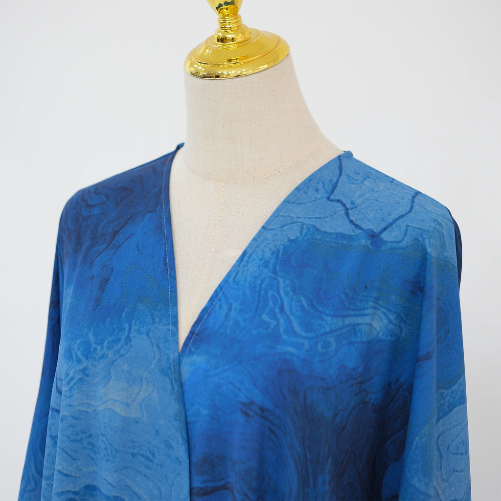 LM317 Ensemble Cardigan Imprimé & Hijab - Mode Modeste 2 Pièces