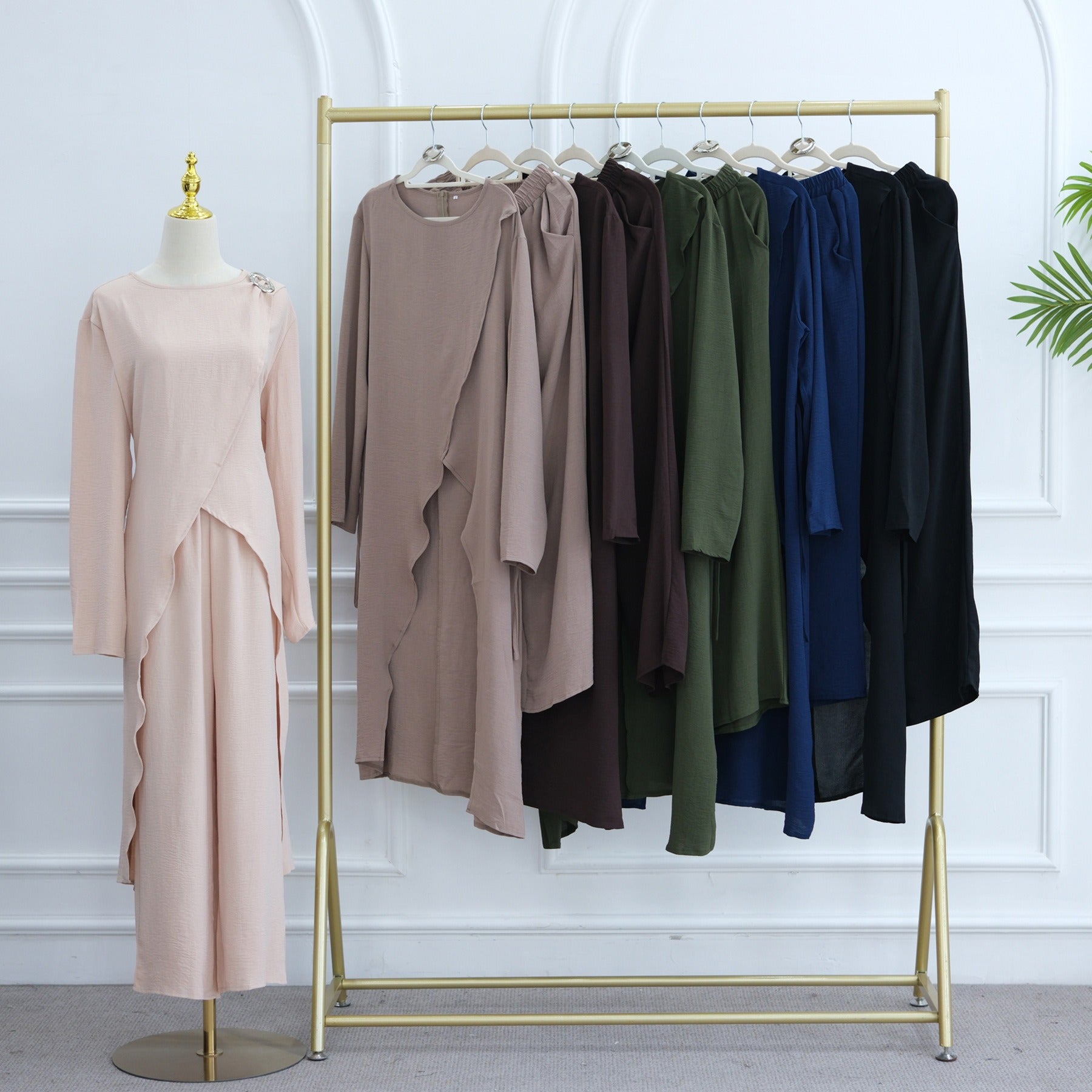 LM322 Ensemble Modeste 2 Pièces - Tenue Haut & Pantalon