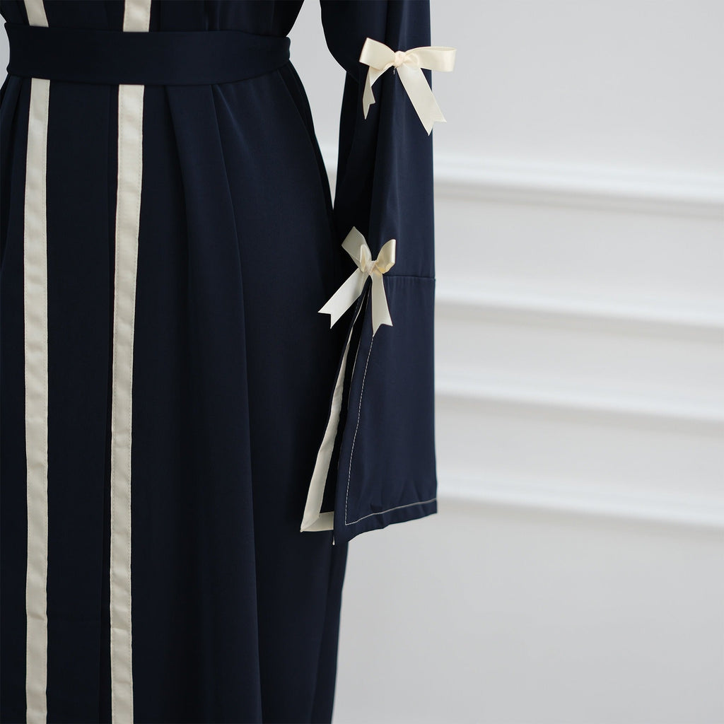 LM316 Cardigan Nœud Élégant - Vêtement Extérieur Modeste Premium