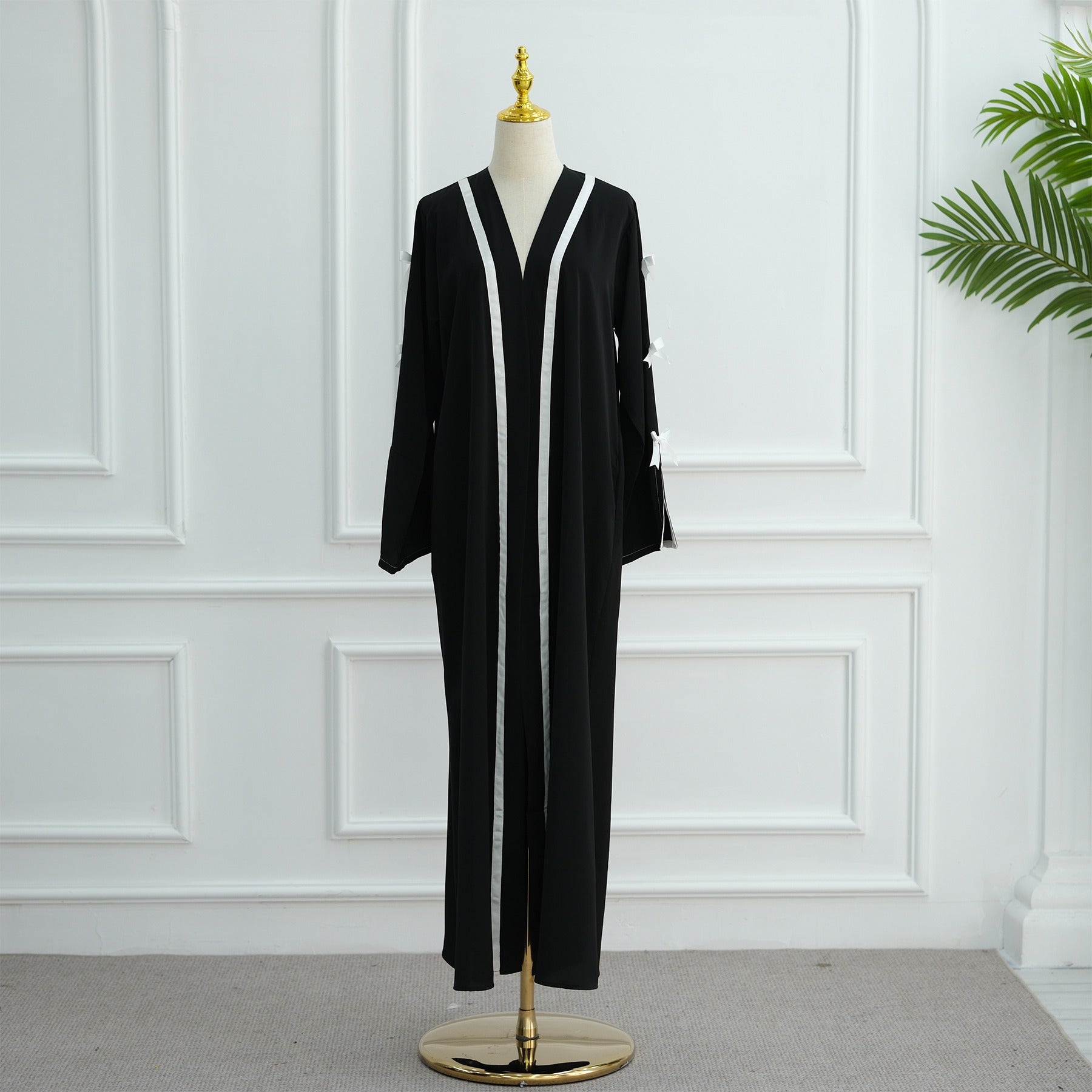 LM316 Cardigan Nœud Élégant - Vêtement Extérieur Modeste Premium