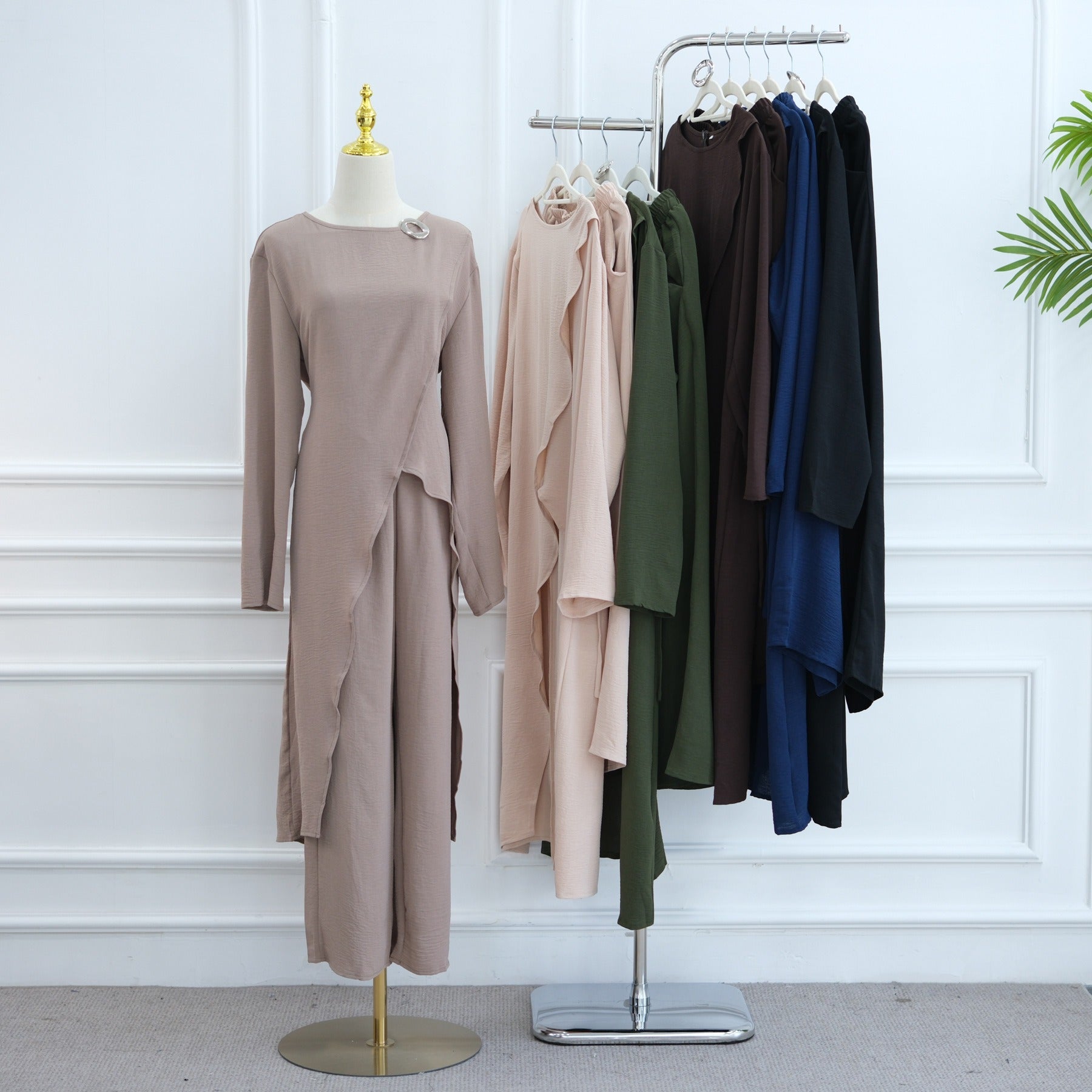 LM322 Ensemble Modeste 2 Pièces - Tenue Haut & Pantalon