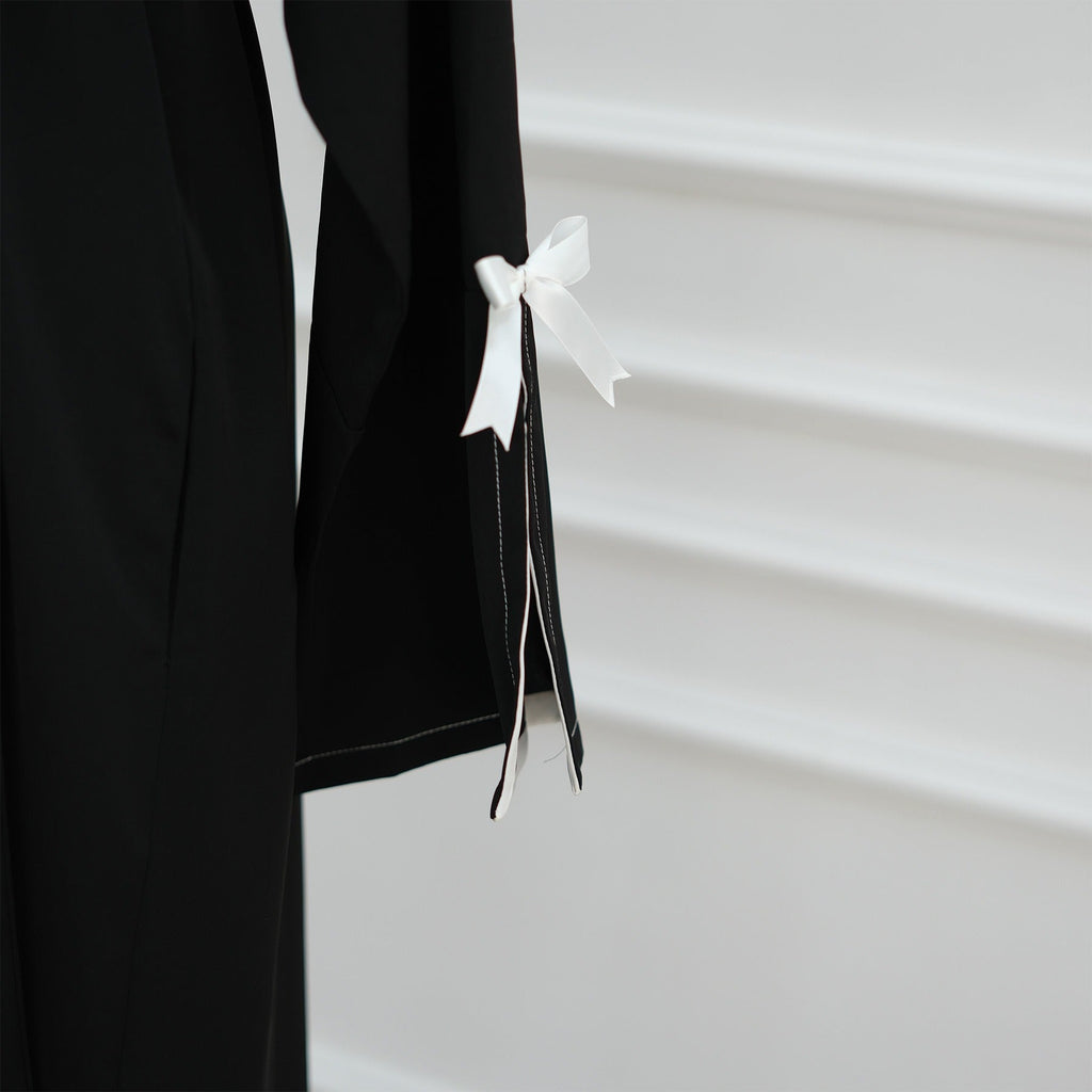 LM316 Cardigan Nœud Élégant - Vêtement Extérieur Modeste Premium