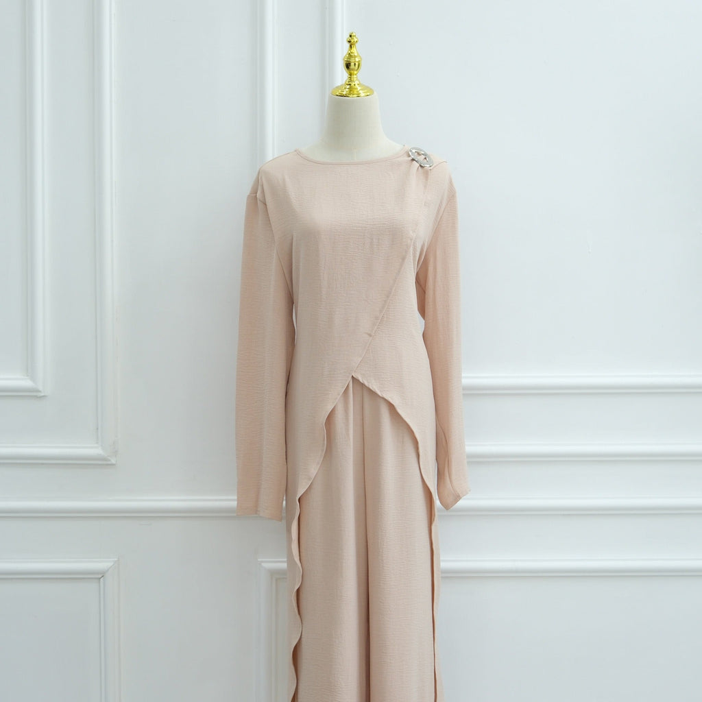 LM322 Ensemble Modeste 2 Pièces - Tenue Haut & Pantalon