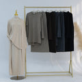 LM321 Ensemble Tricoté 3 Pièces - Jupe, Haut & Cardigan Mode Modeste