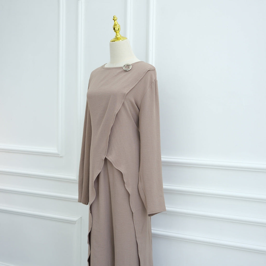 LM322 Ensemble Modeste 2 Pièces - Tenue Haut & Pantalon