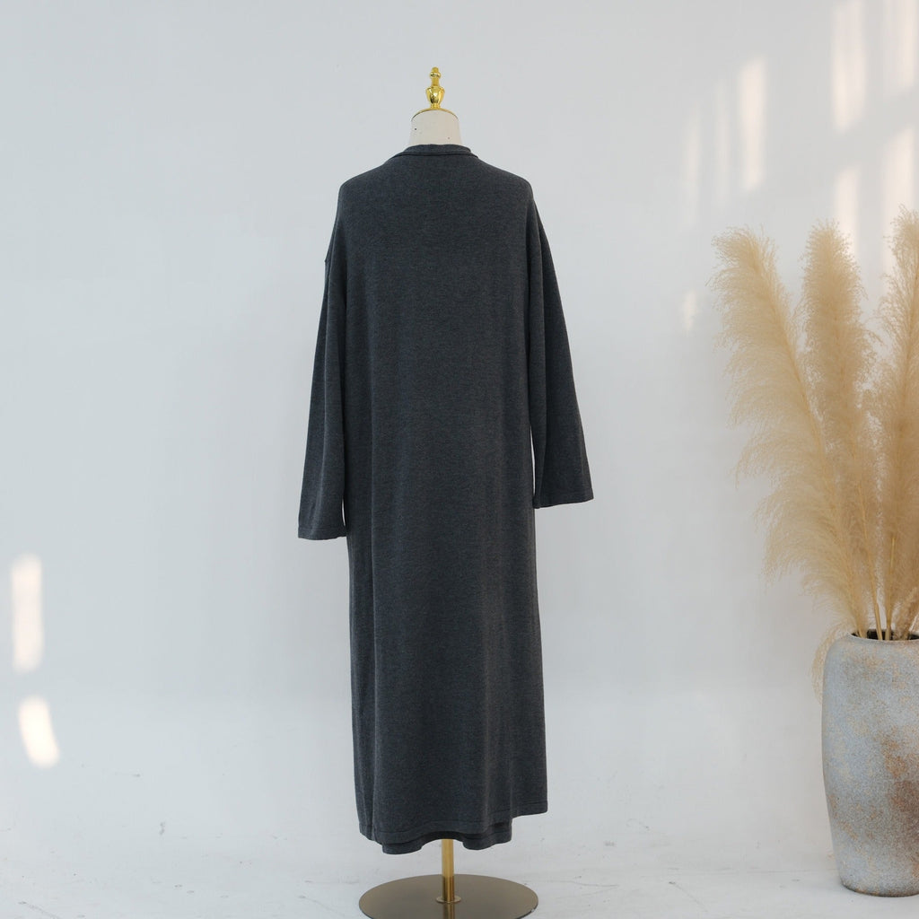 LM321 Ensemble Tricoté 3 Pièces - Jupe, Haut & Cardigan Mode Modeste