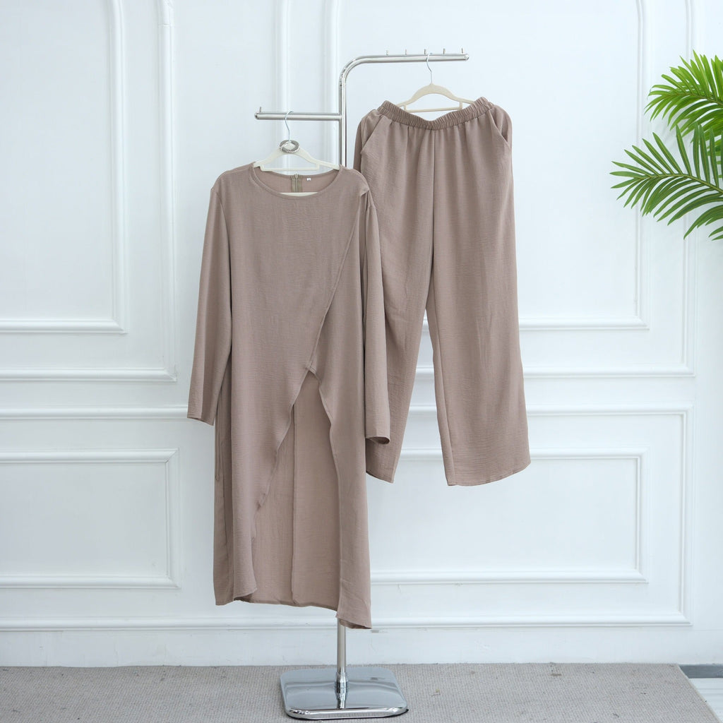 LM322 Ensemble Modeste 2 Pièces - Tenue Haut & Pantalon