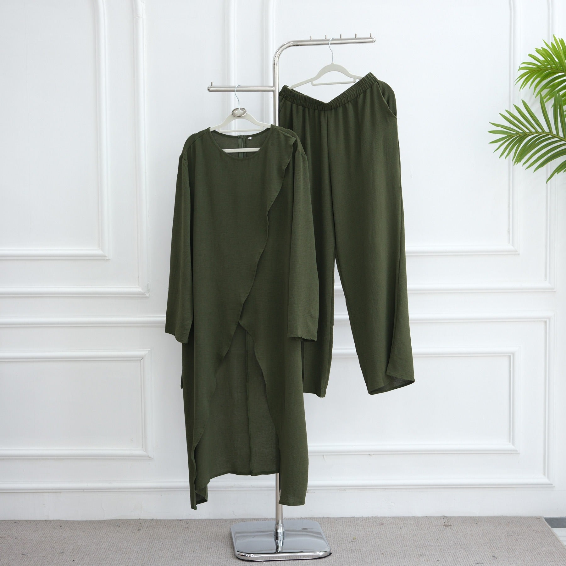 LM322 Ensemble Modeste 2 Pièces - Tenue Haut & Pantalon