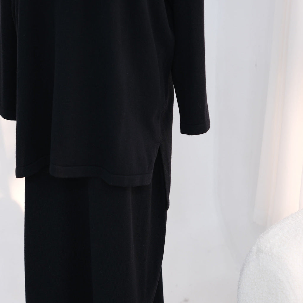 LM321 Ensemble Tricoté 3 Pièces - Jupe, Haut & Cardigan Mode Modeste