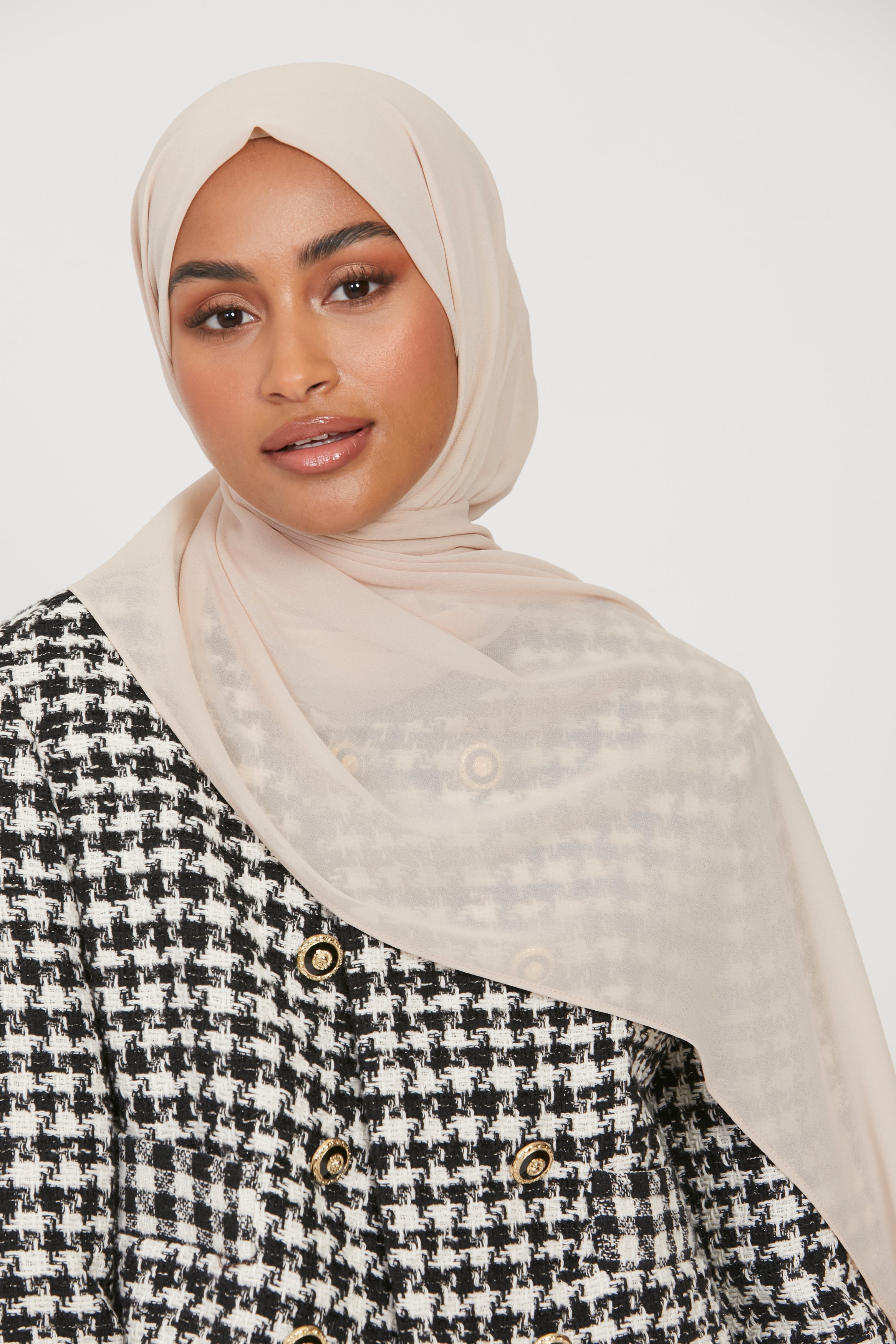 Hijab Georgette Mousseline Premium - Nude