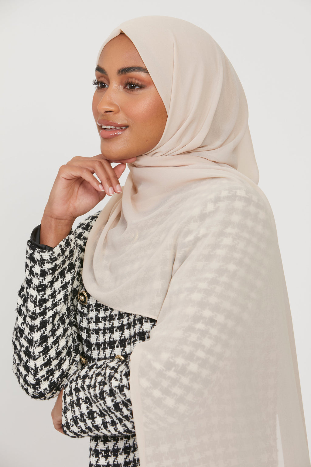 Hijab Georgette Mousseline Premium - Nude