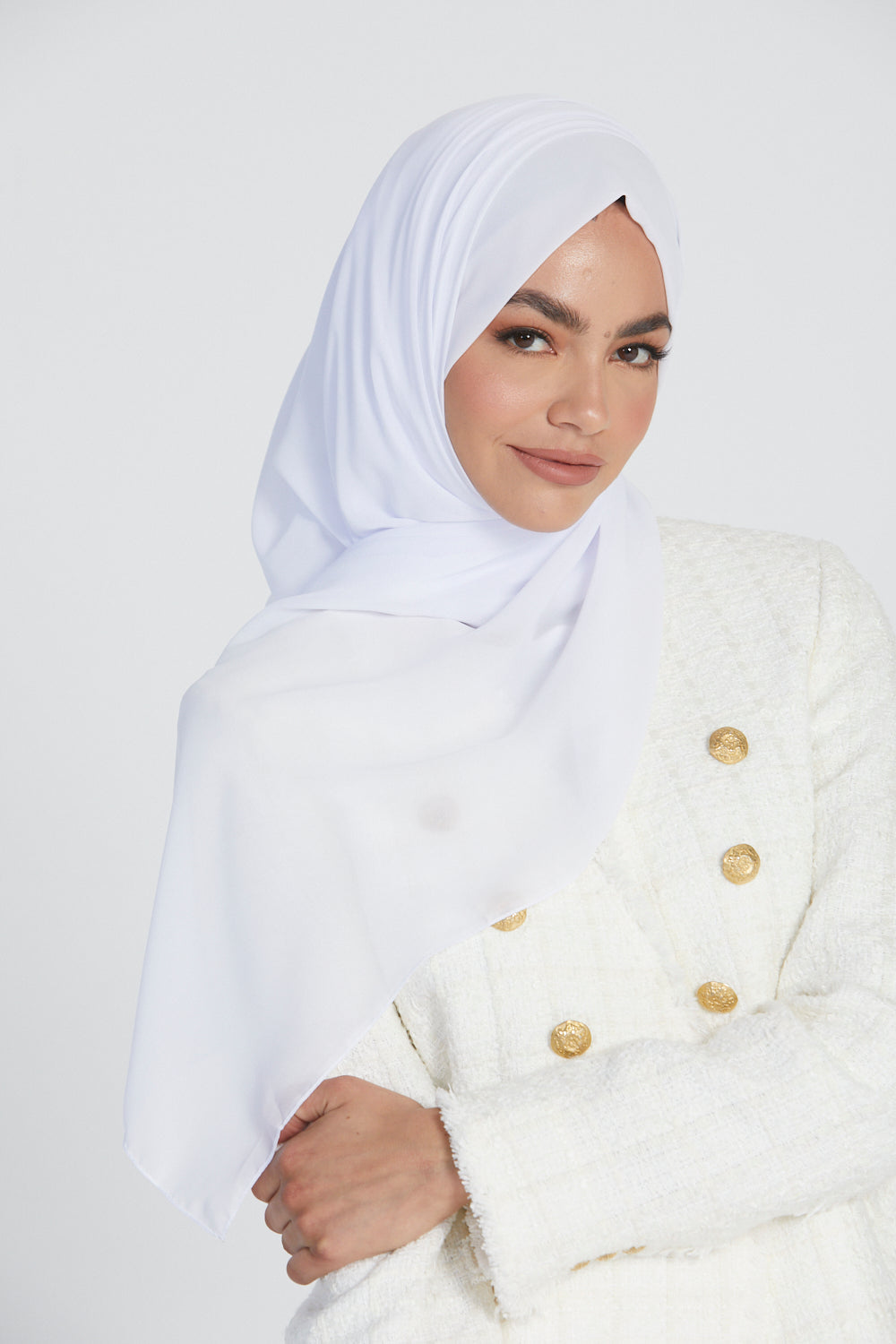 MAXI Hijab Georgette Luxe - Blanc