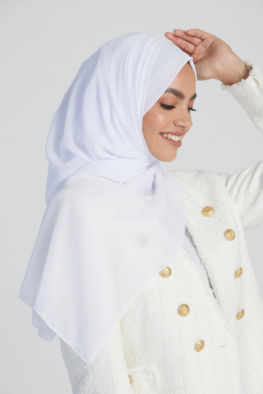 MAXI Hijab Georgette Luxe - Blanc