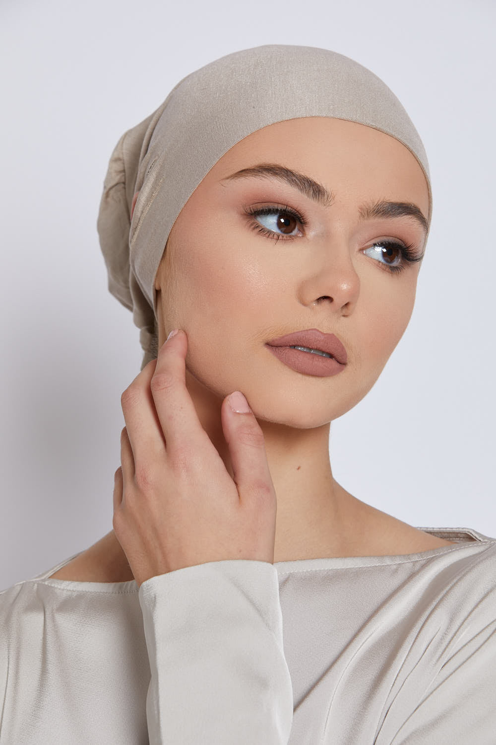 Bonnets Hijab Fente Noués Derrière