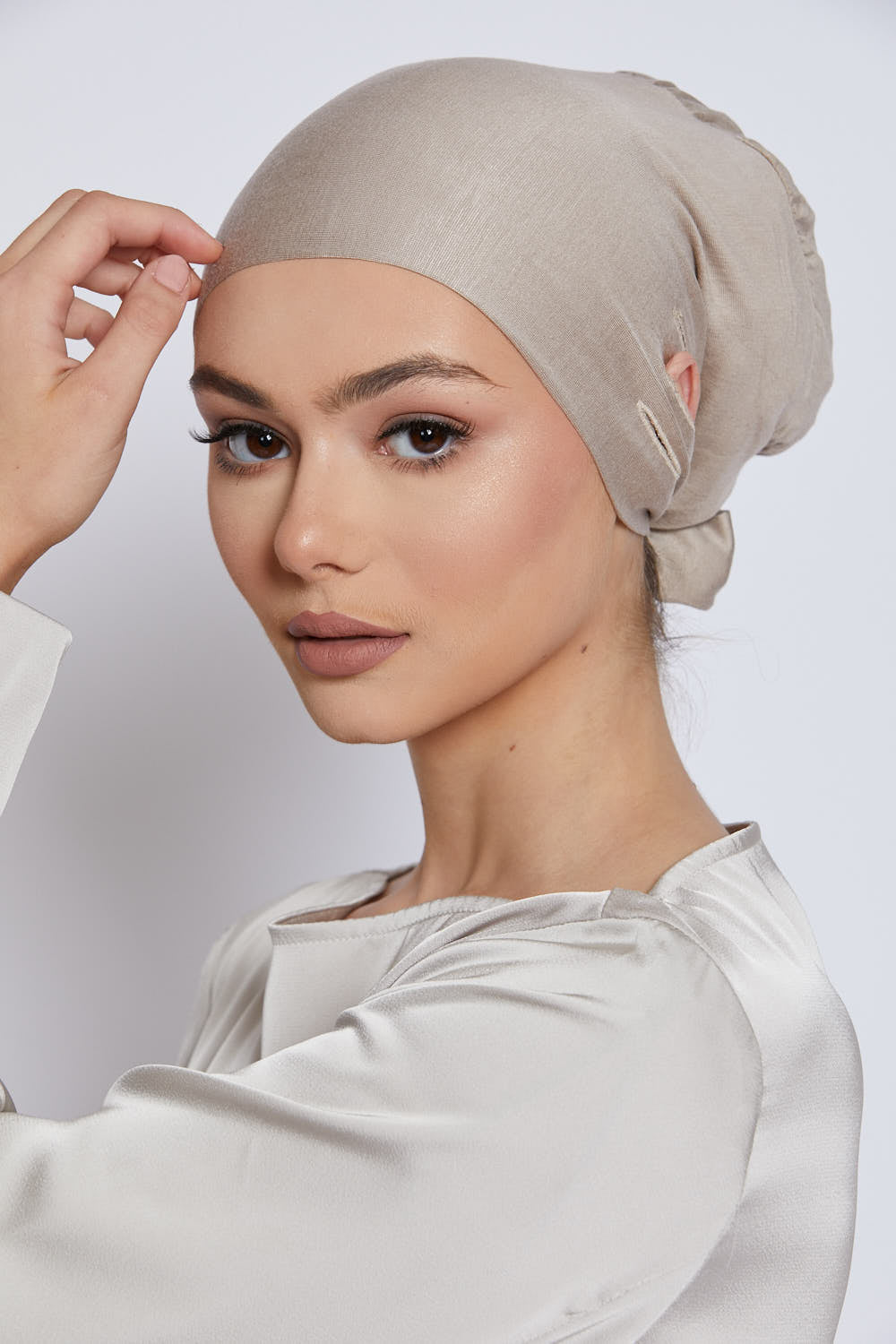 Bonnets Hijab Fente Noués Derrière