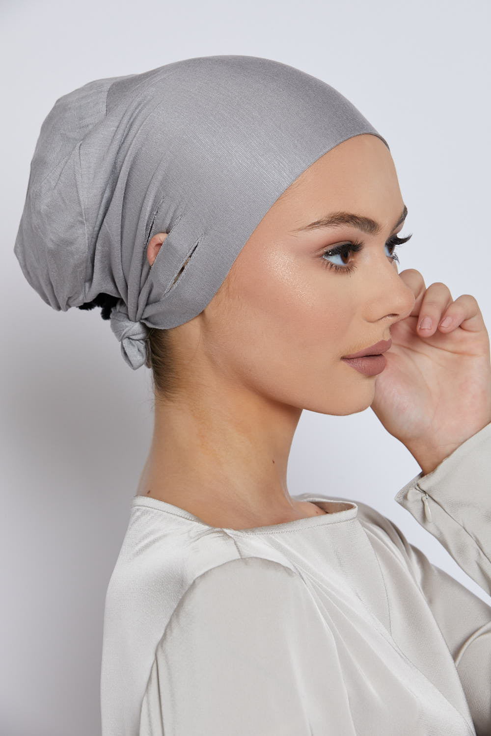Bonnets Hijab Fente Noués Derrière