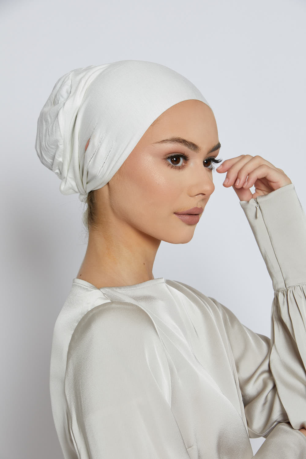 Bonnets Hijab Fente Noués Derrière