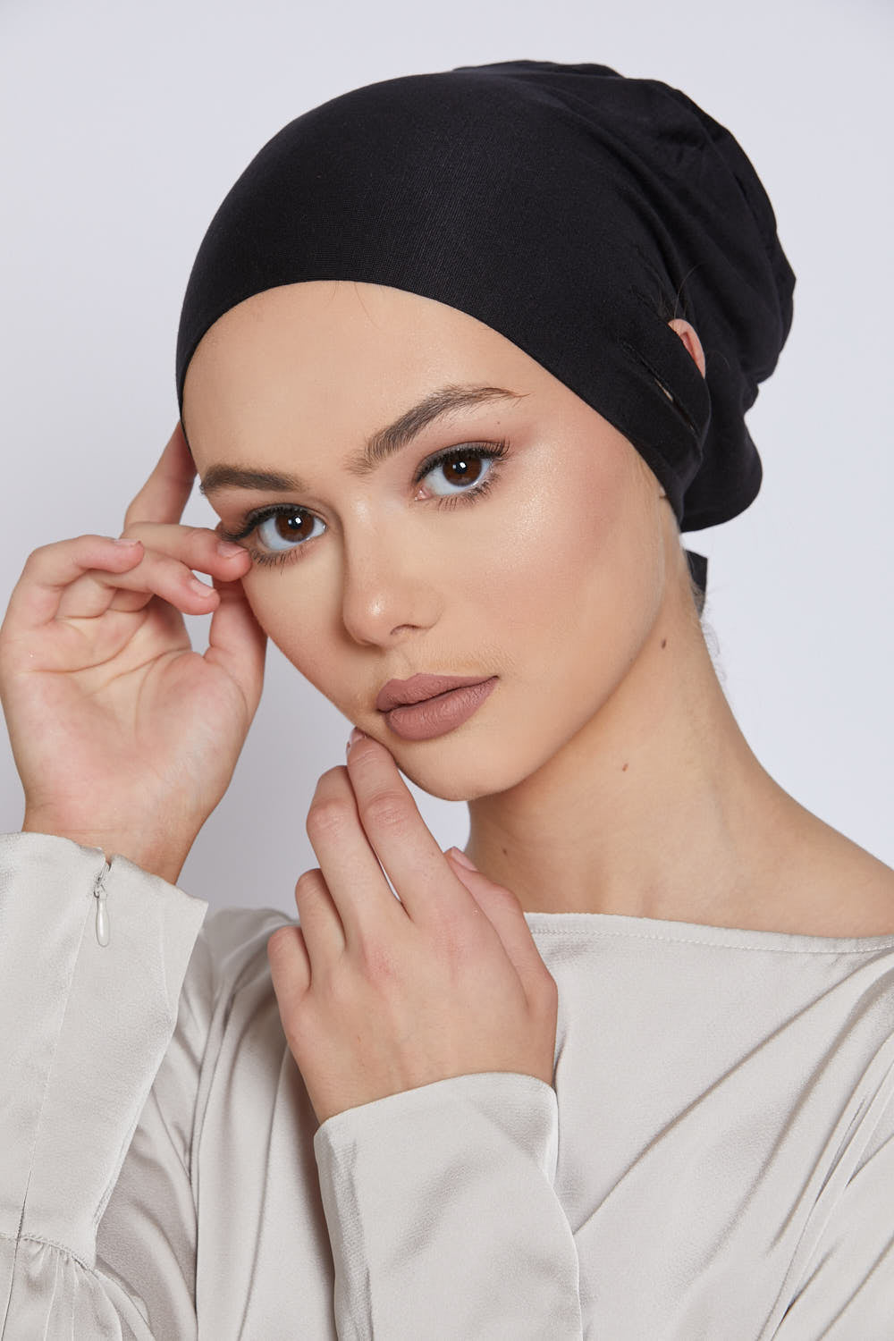 Bonnets Hijab Fente Noués Derrière