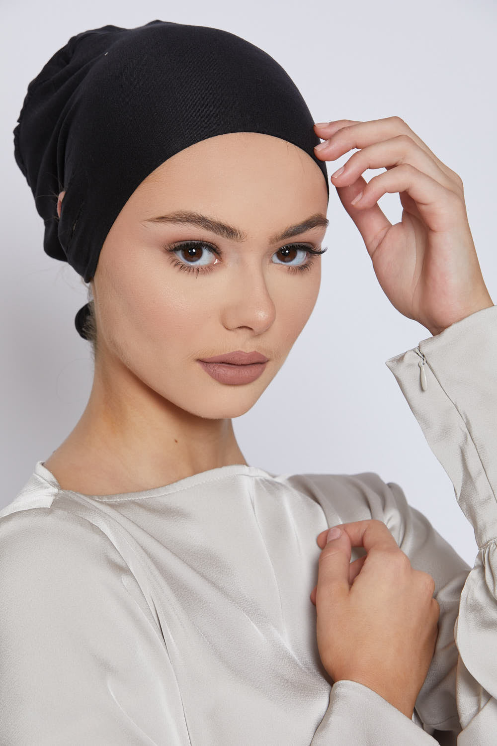 Bonnets Hijab Fente Noués Derrière