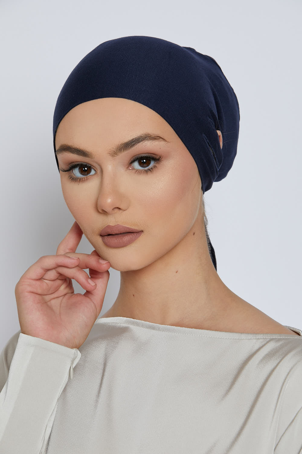 Bonnets Hijab Fente Noués Derrière
