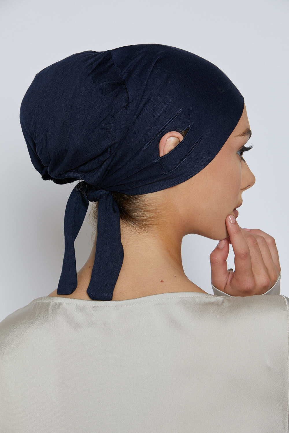 Bonnets Hijab Fente Noués Derrière