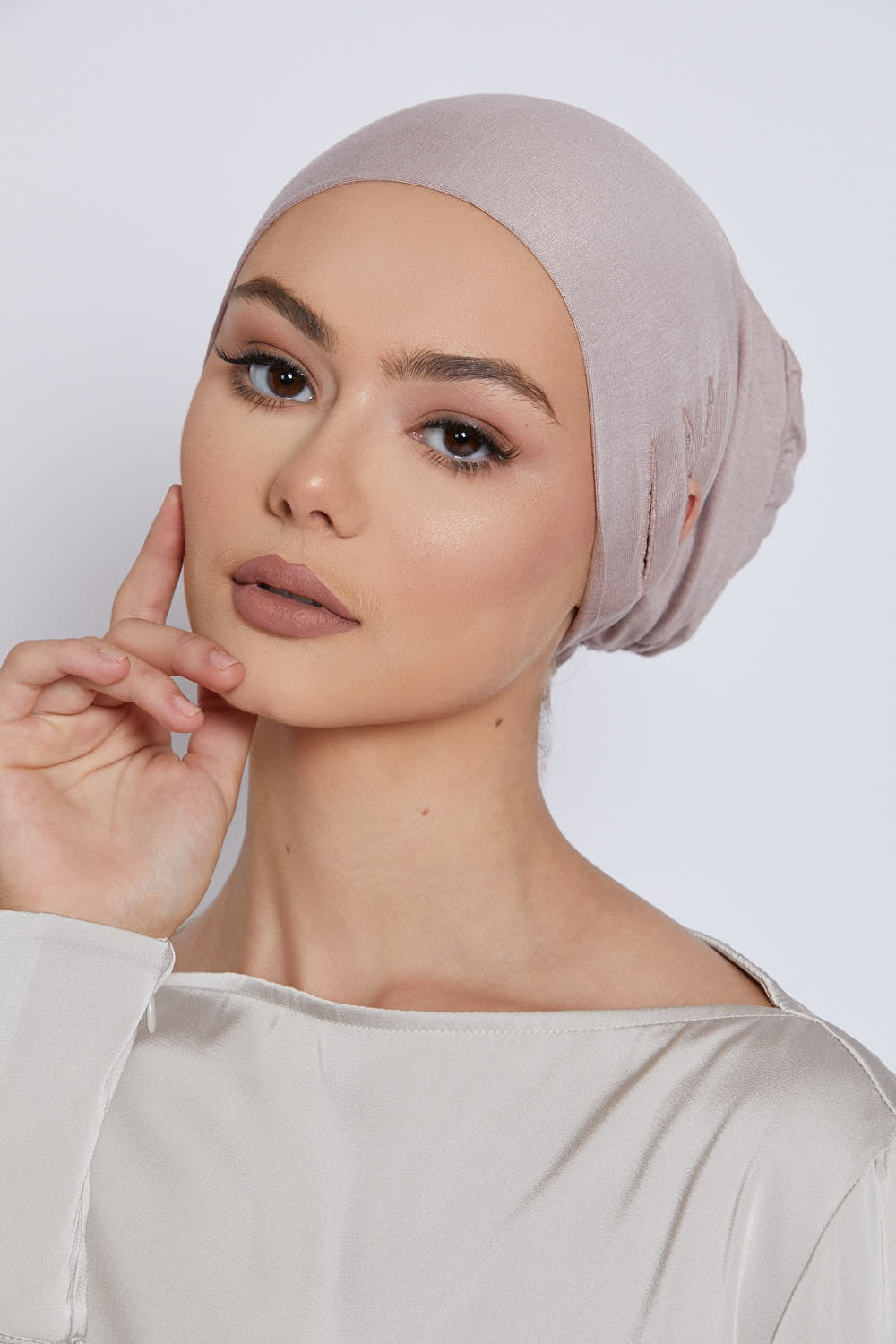 Bonnets Hijab Fente Noués Derrière