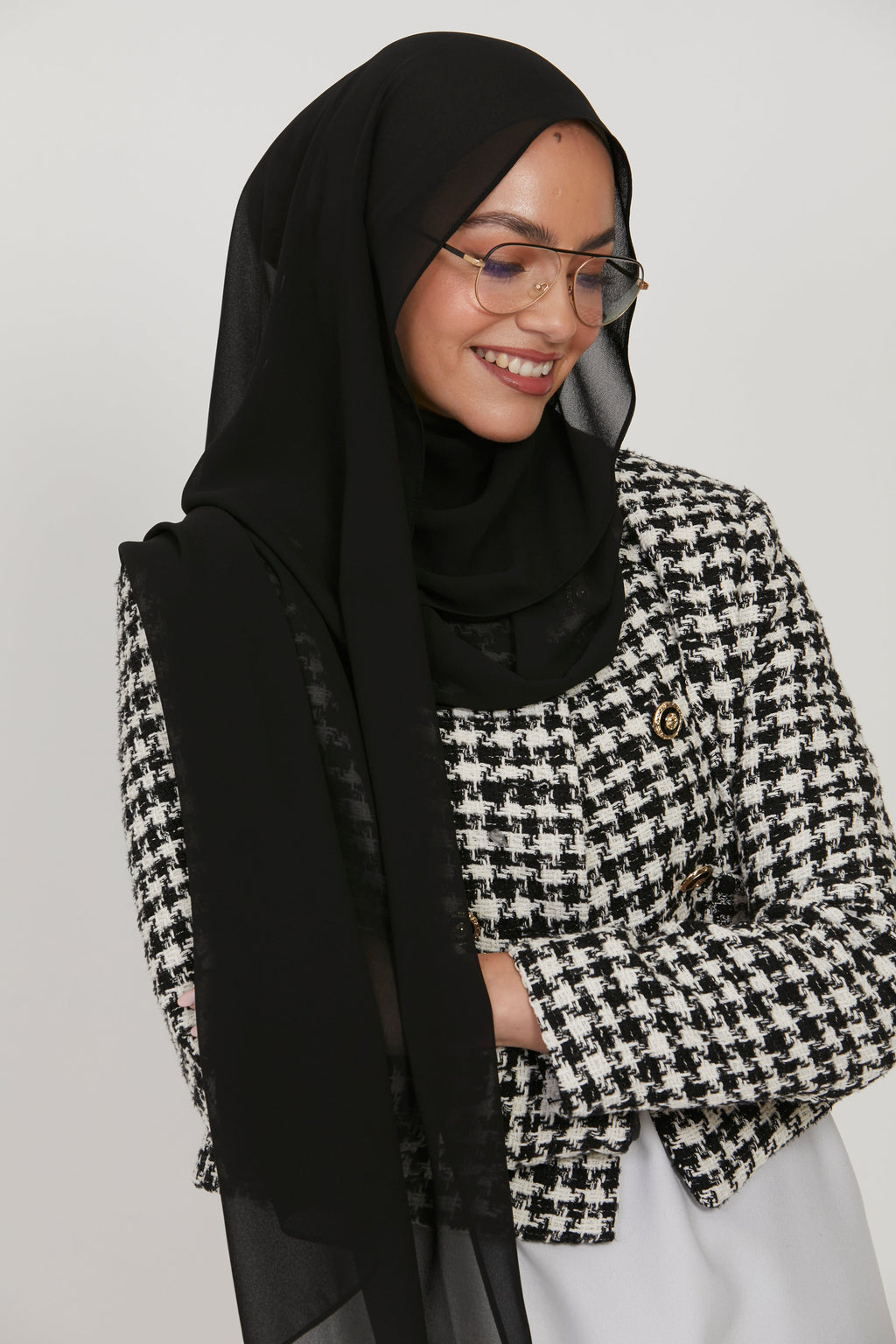 Hijab Georgette Mousseline Premium - Noir