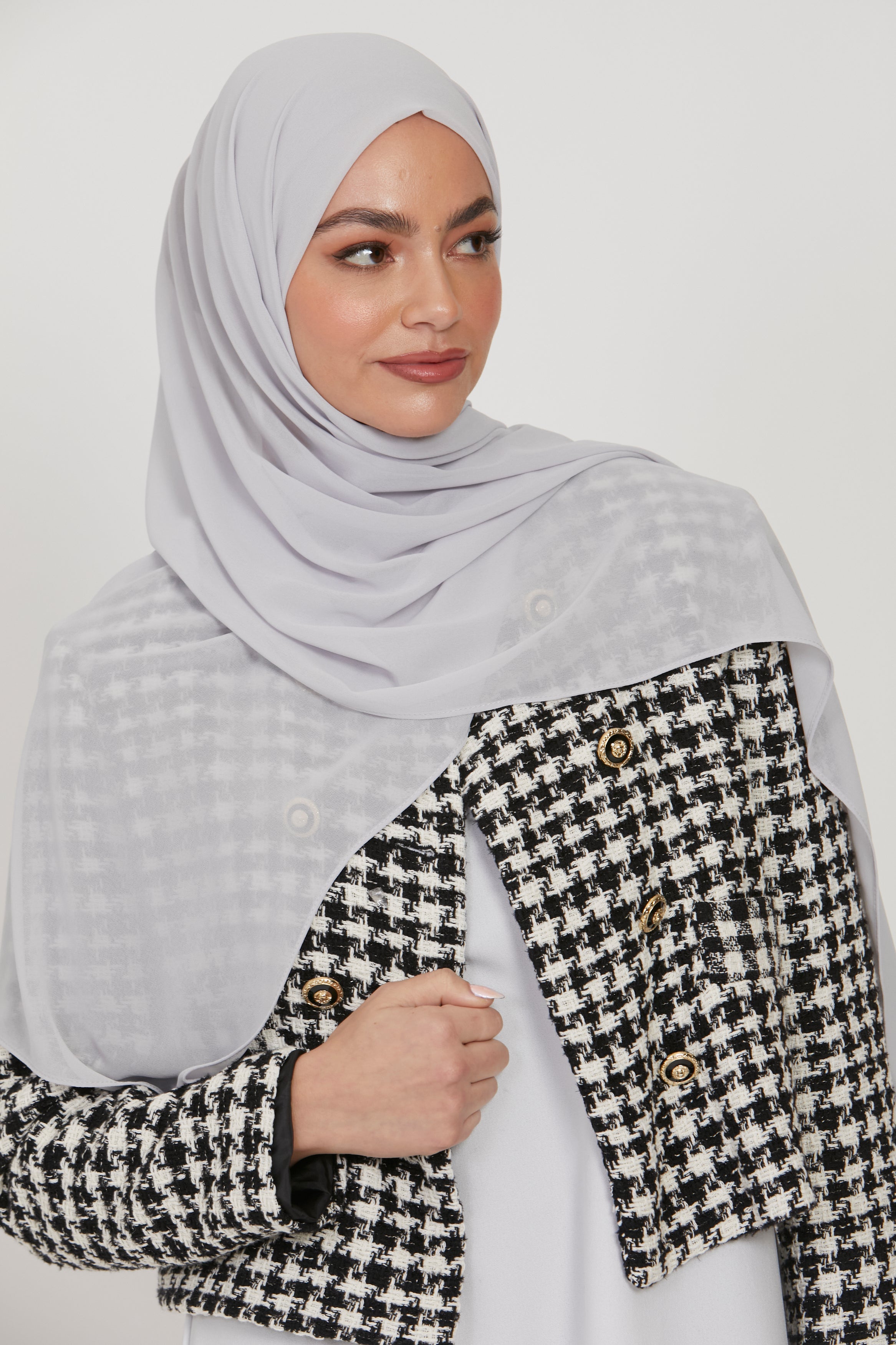 Hijab Georgette Mousseline Premium - Galet