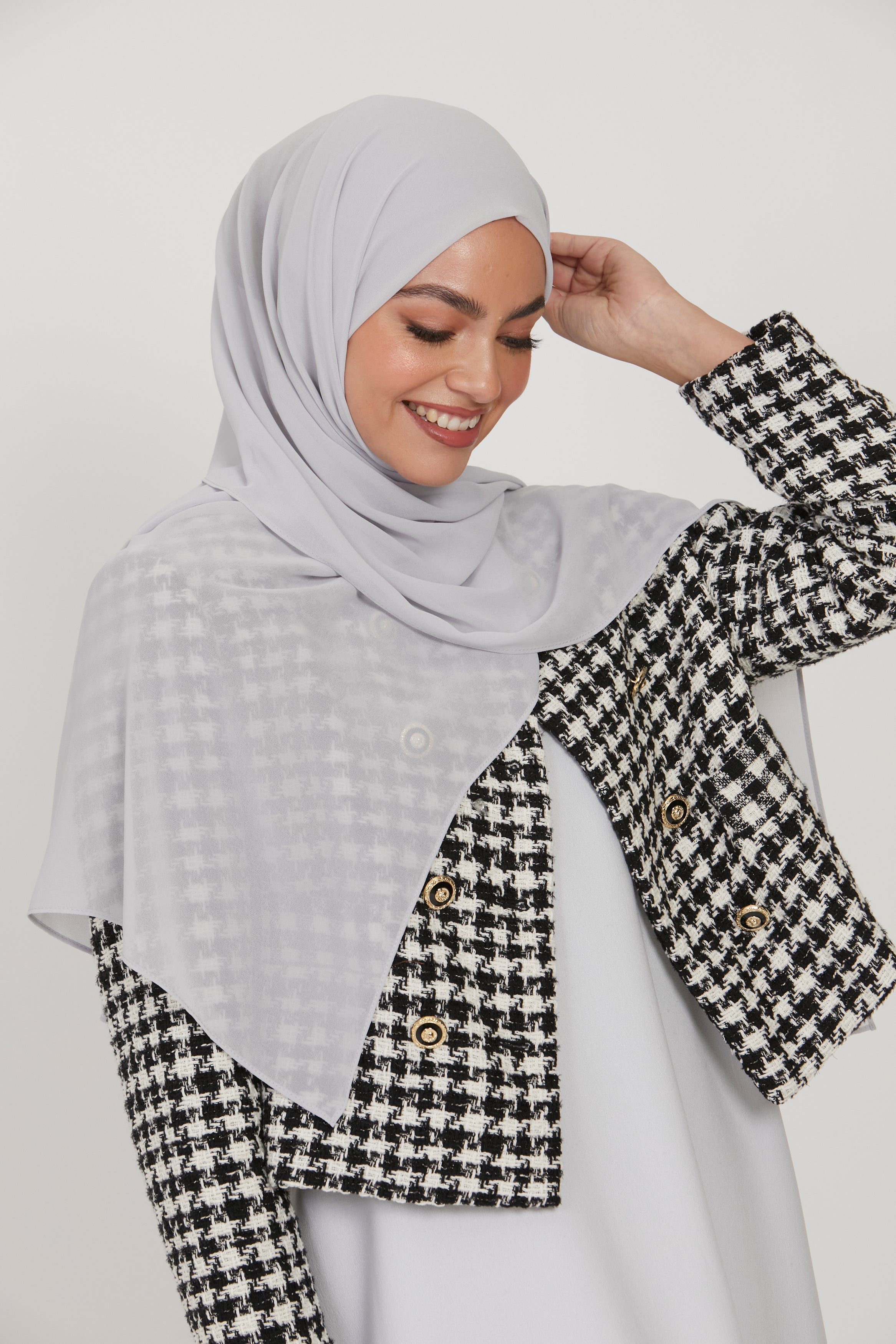 Hijab Georgette Mousseline Premium - Galet