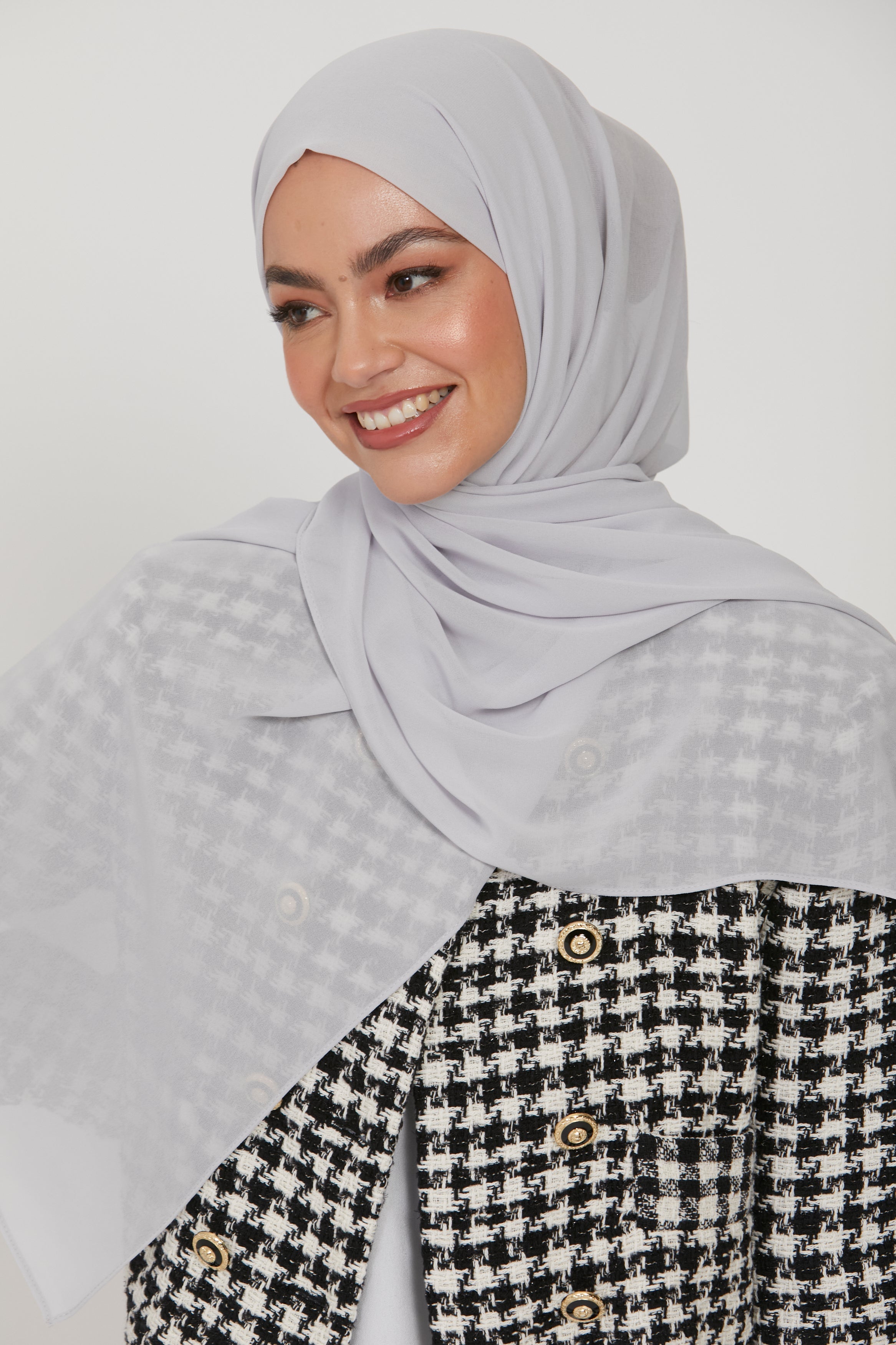 Hijab Georgette Mousseline Premium - Galet