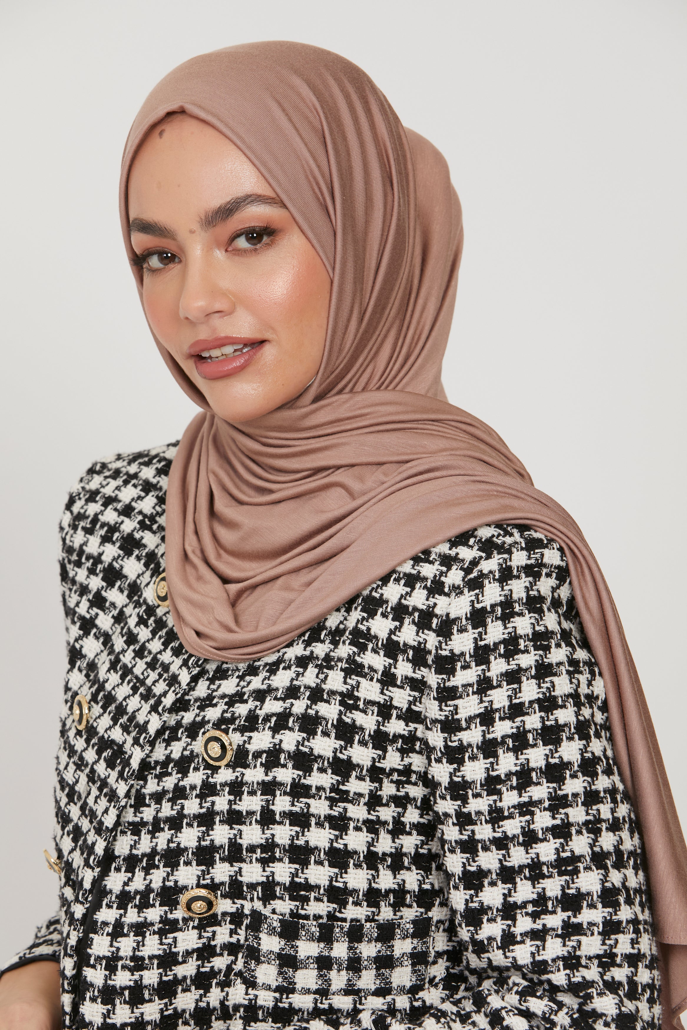 Hijab Jersey Premium - Taupe Poudré
