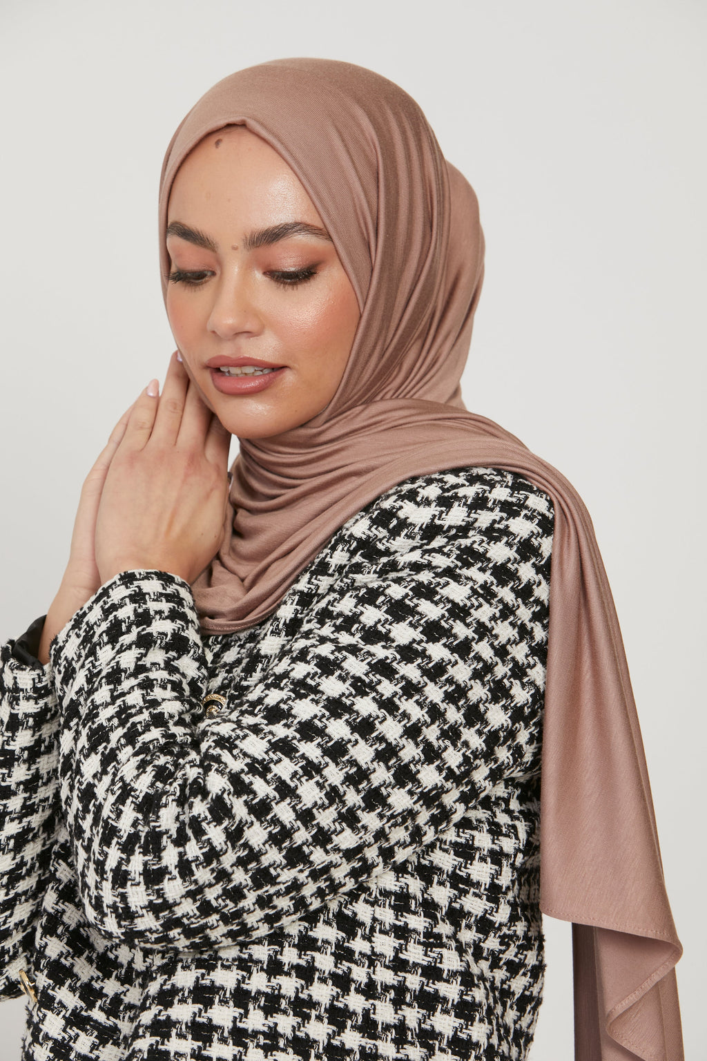 Hijab Jersey Premium - Taupe Poudré