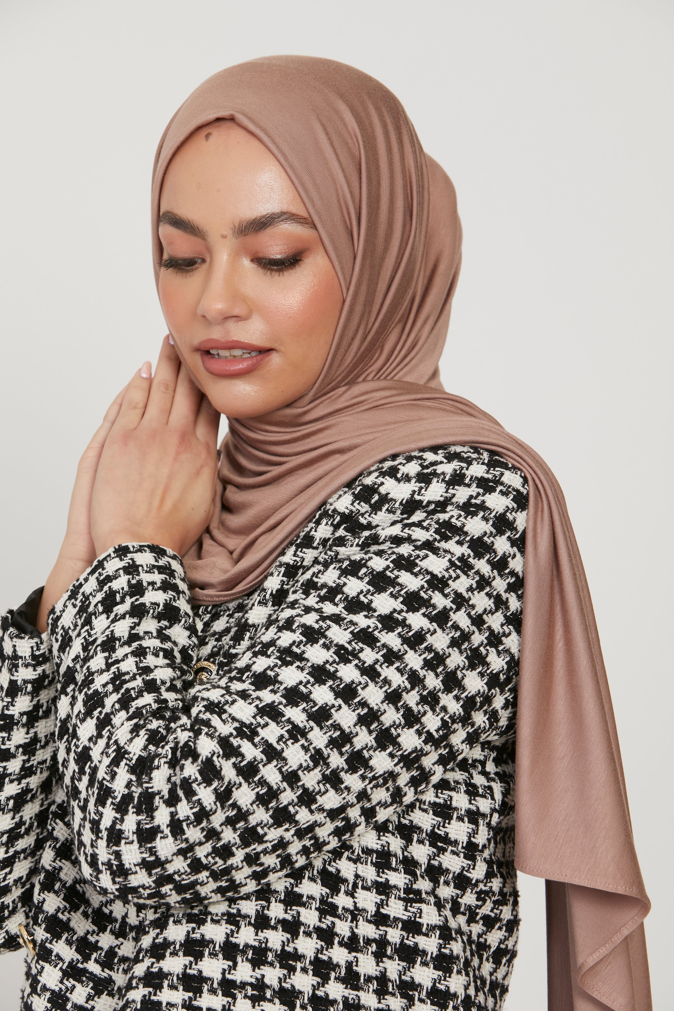Hijab Jersey Premium - Taupe Poudré
