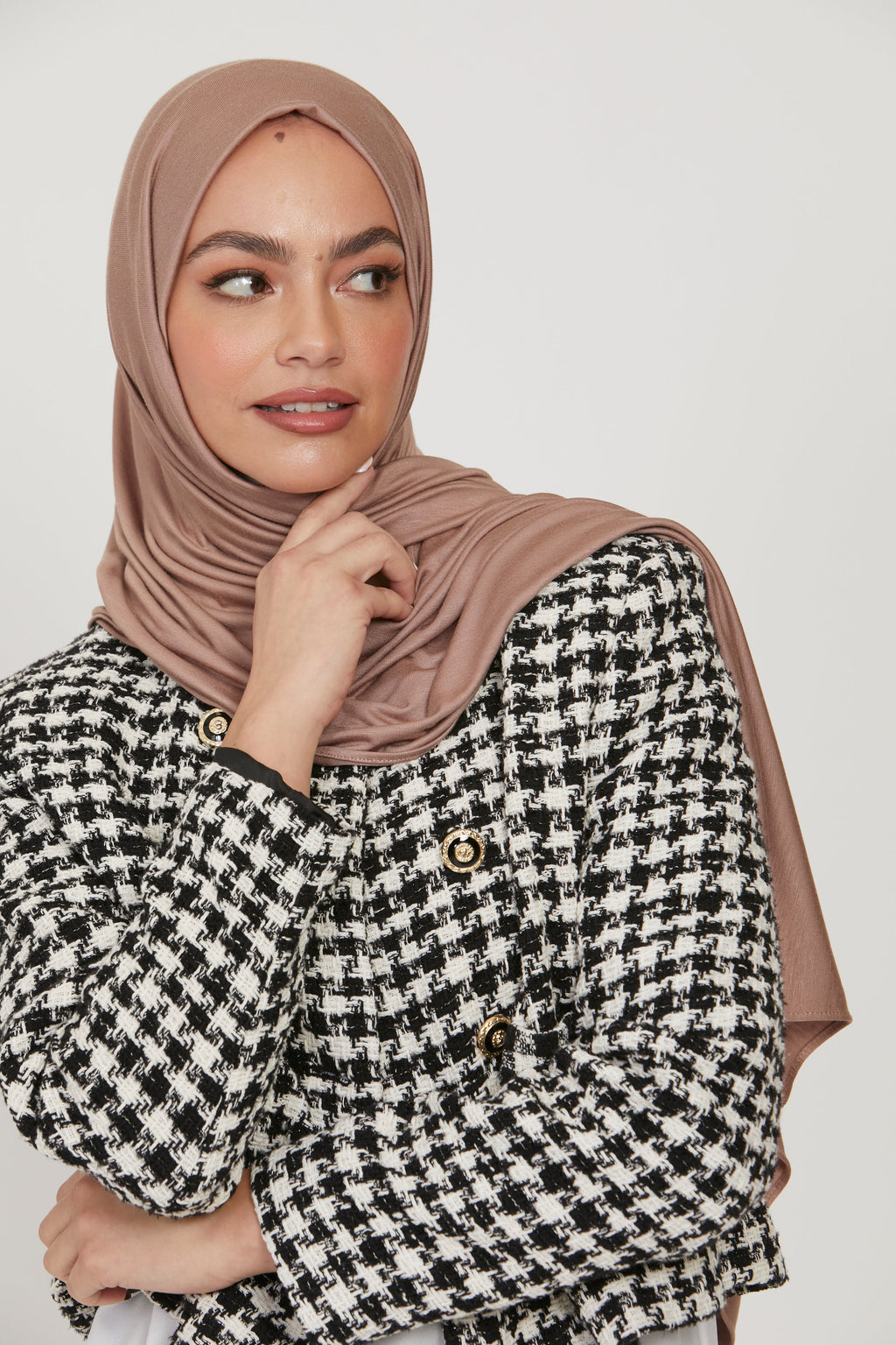 Hijab Jersey Premium - Taupe Poudré