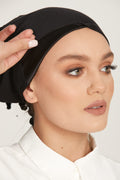 Bonnets Hijab Doublés Satin Noués Derrière Premium