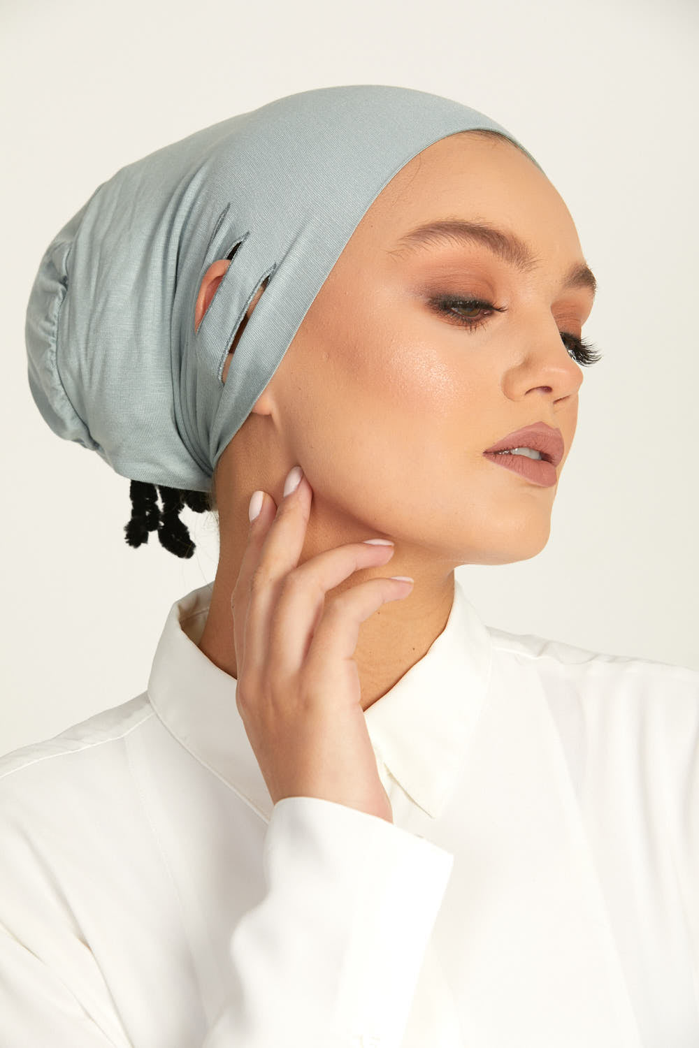 Bonnets Hijab Fente Noués Derrière