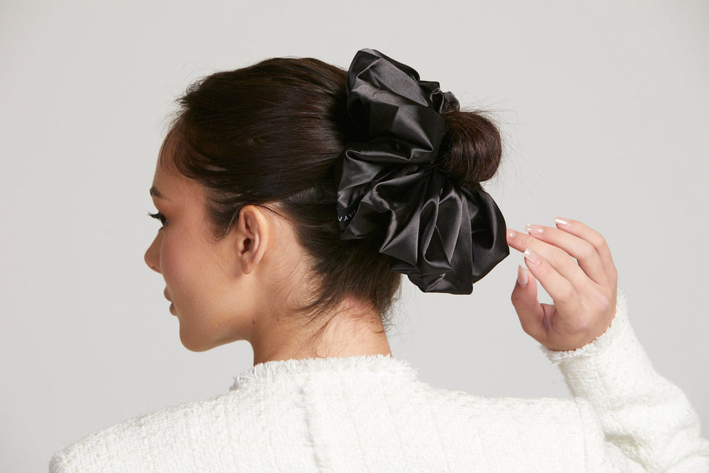 Chouchou Volumateur Satin - Noir