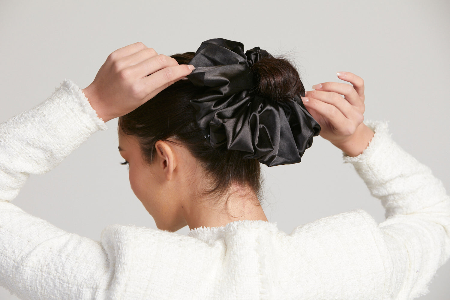 Chouchou Volumateur Satin - Noir