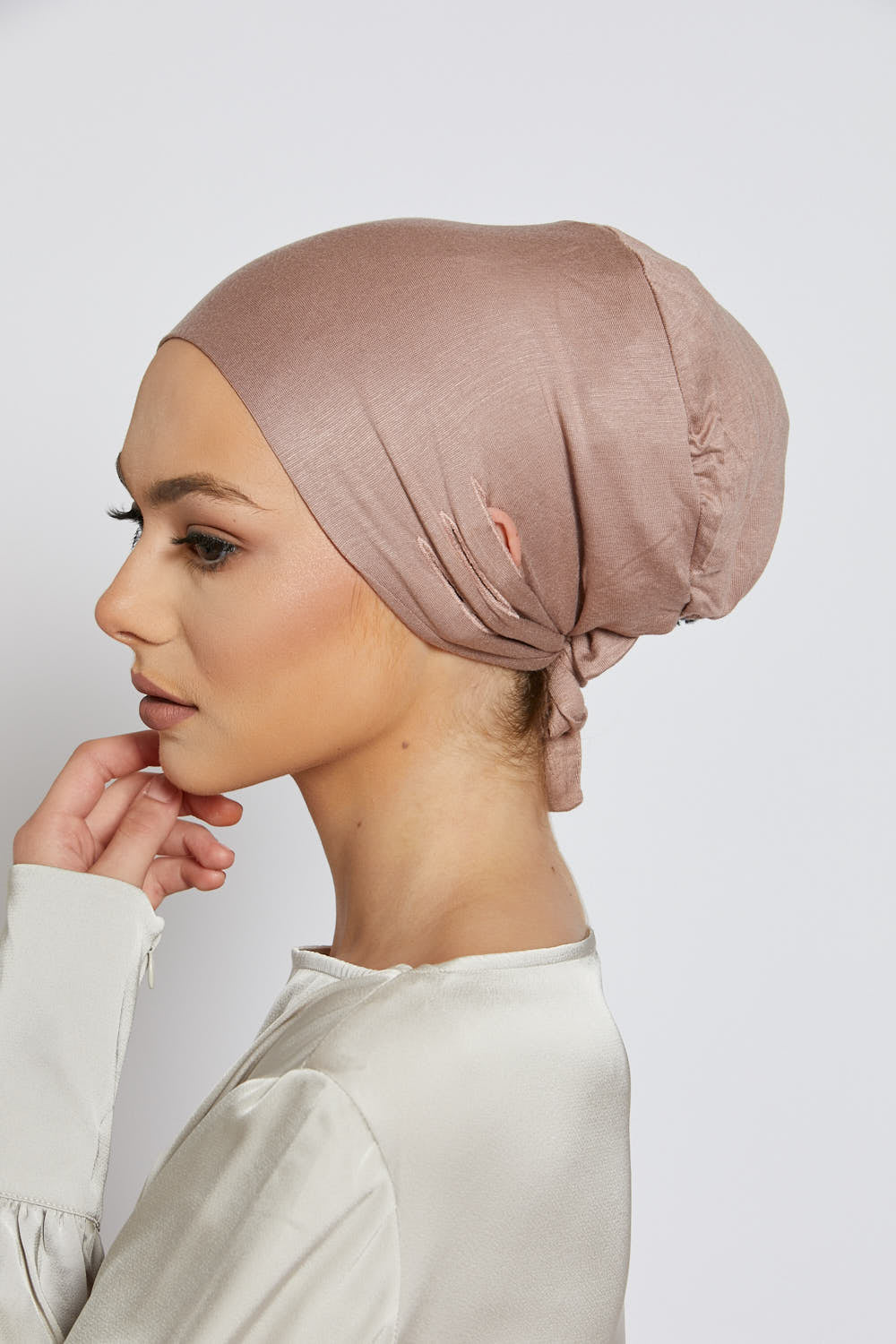 Bonnets Hijab Fente Noués Derrière