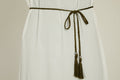 Ceinture Corde Tressée à Glands Slim - Olive