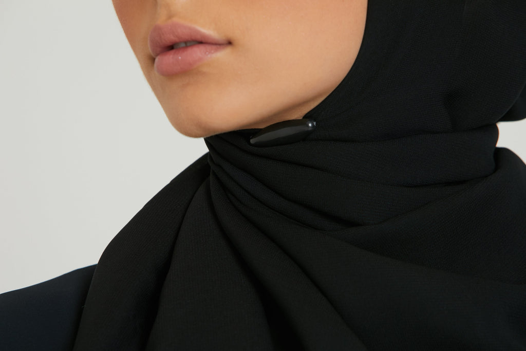 Épingles Hijab Premium - Noir & Blanc