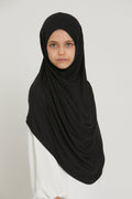 Khimar Jersey Premium Filles Junior - Noir