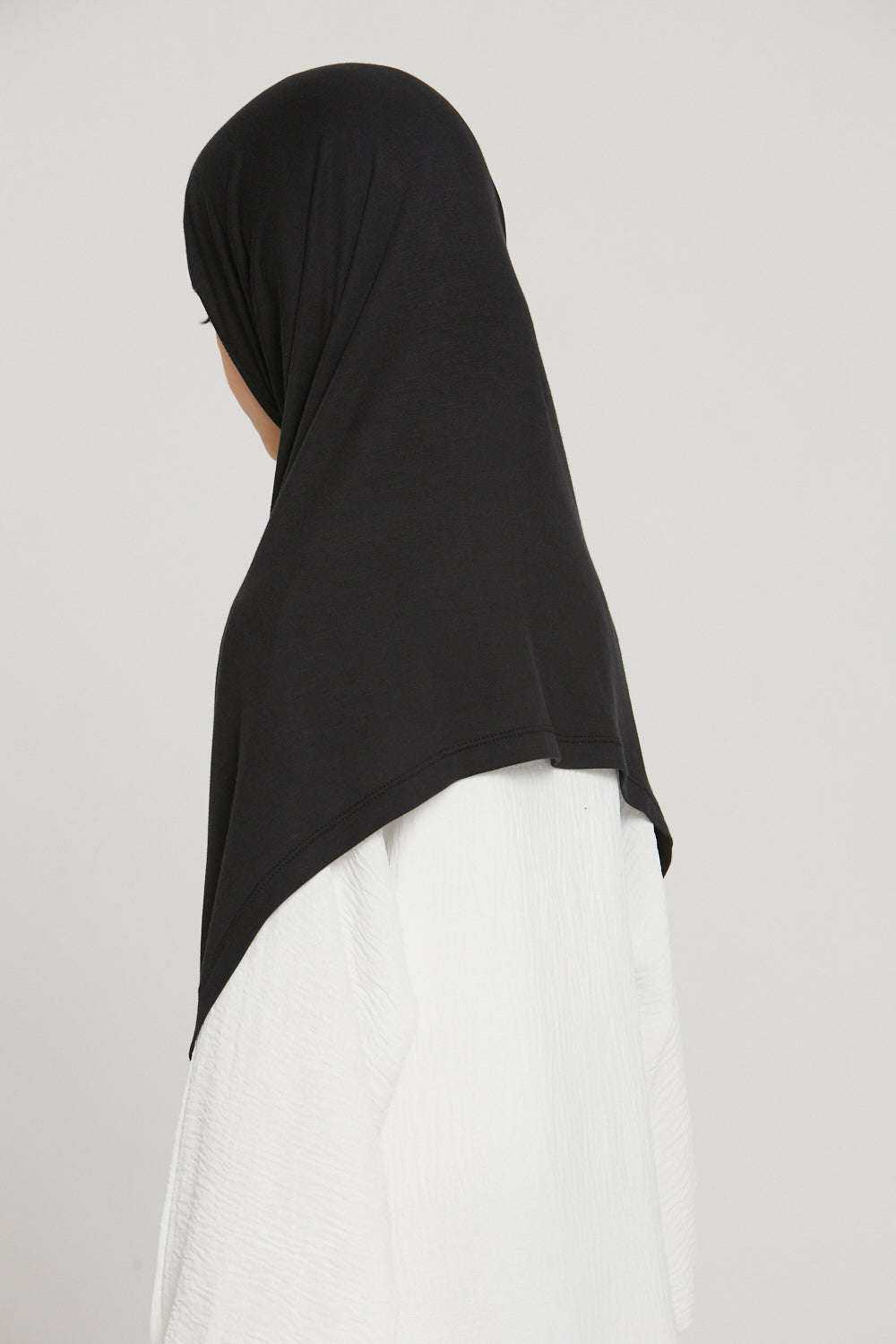 Khimar Jersey Premium Filles Junior - Noir